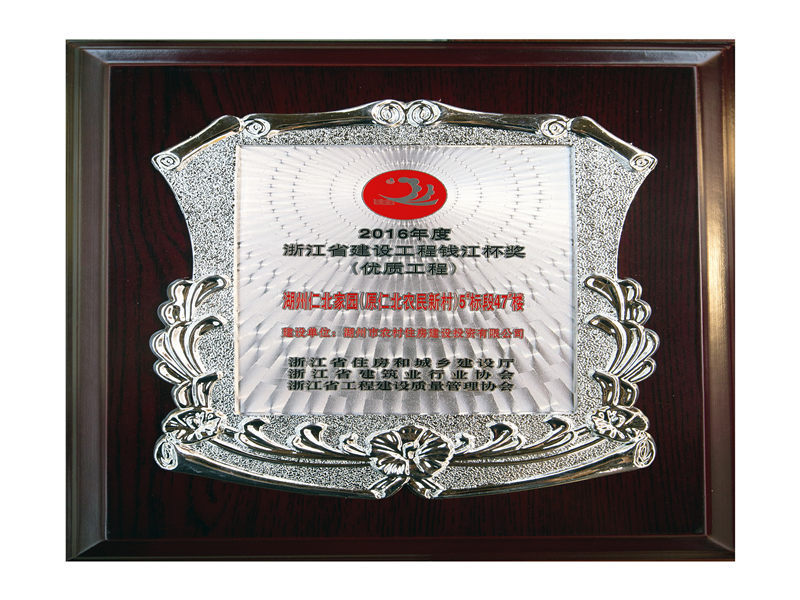 2016年度省建设工程钱江杯奖（优质工程）——仁北家园5#标段47楼