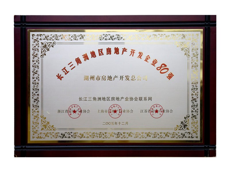 长江三角洲地区房地产开发企业80强