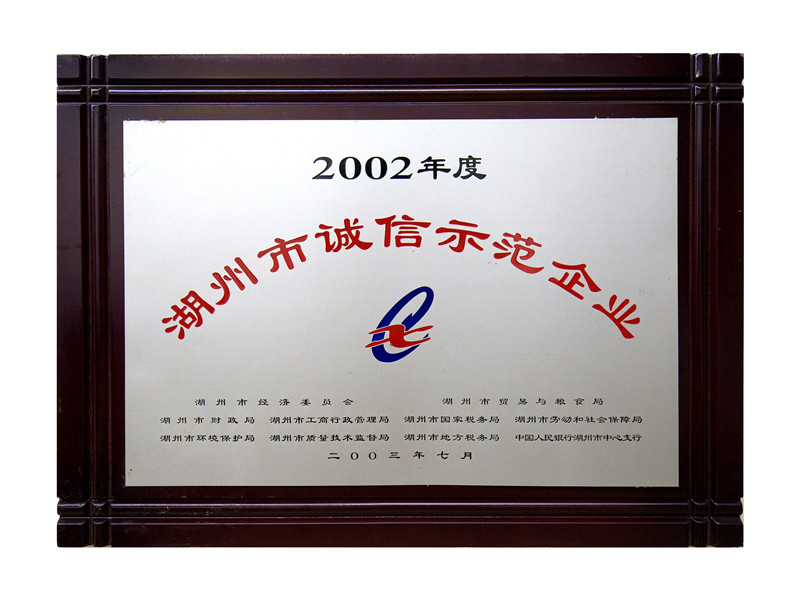 2002年度市诚信树模企业